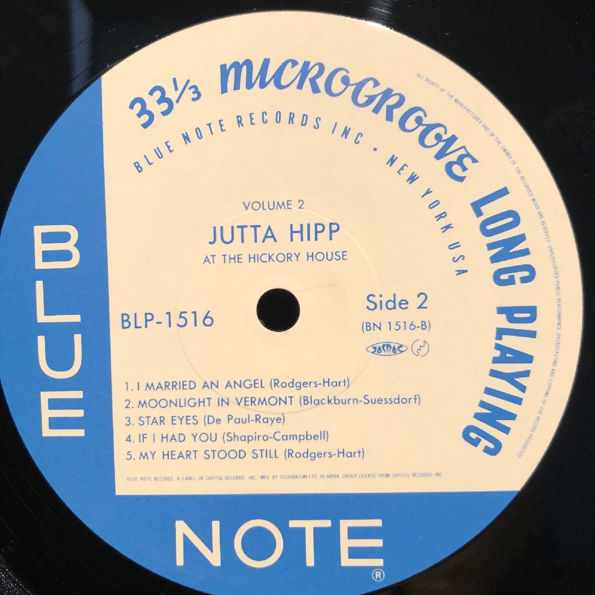 Jutta Hipp / At The Hickory House Volume 2 LP Blue Note・TOSHIBA-EMI_画像5