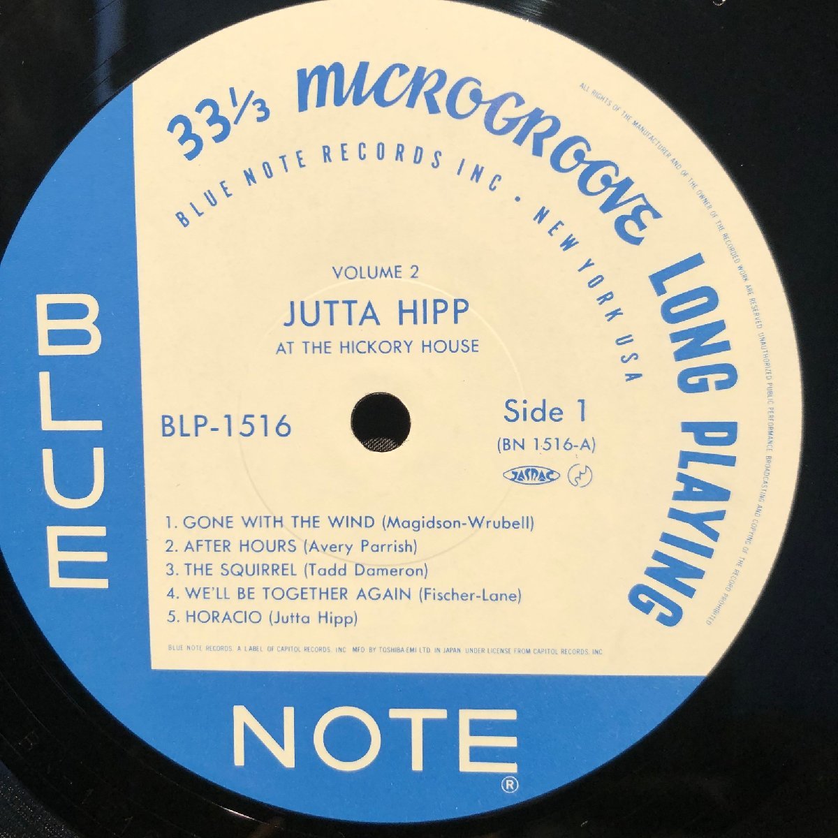 Jutta Hipp / At The Hickory House Volume 2 LP Blue Note・TOSHIBA-EMI_画像3