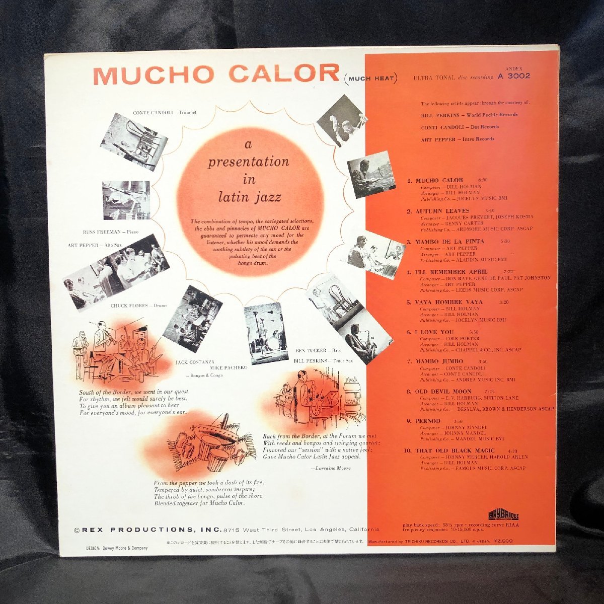 Mucho Calor a presentation in latin jazz LP Baybridge Records ・TEICHIKU RECORDS_画像2
