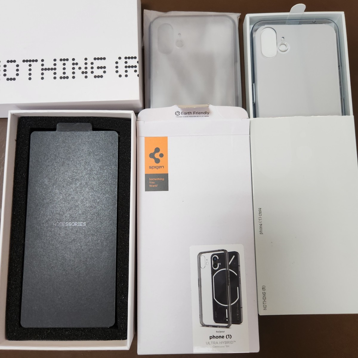 【美品】Nothing Phone(1) 8GB/256GB + Spigen ウルトラ・ハイブリッドケース + 純正ケース