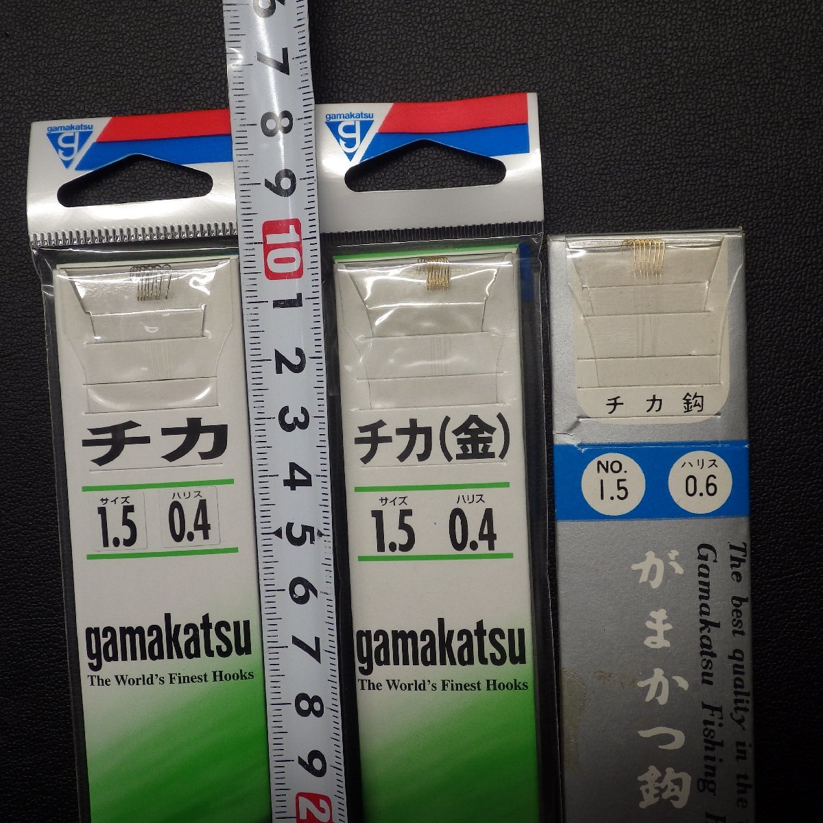 Gamakatsuchika. size 1.5 number Harris 0.4 number other chika device set total 9 pieces set (7i0402) * click post 30