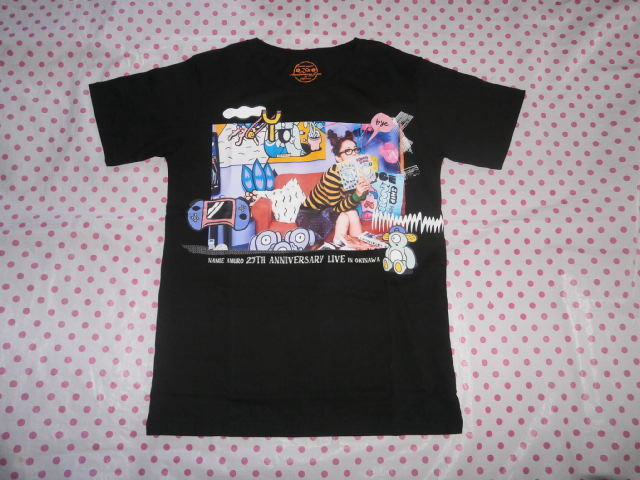 安室奈美恵 グッズ　namie amuro 25th Anniversary Live in okinawa 25周年ライブ　ツアー　Ｔシャツ　ブラック　Ｌサイズ　美品_画像1