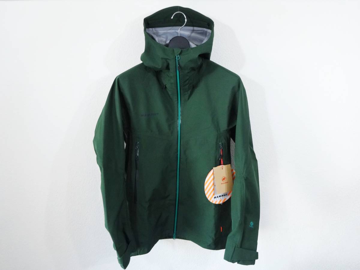 マムート ゴアテックス 山岳 ハードシェルジャケット 防水ジャケット XL 2XL XXL クレータージャケット Crater HS Hooded Jacket 緑