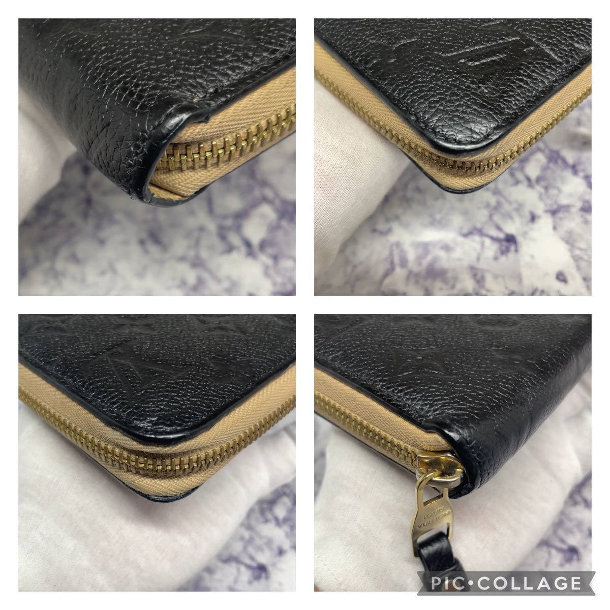 43 美品 LOUIS VUITTON ルイヴィトン アンプラント ラウンドファスナー