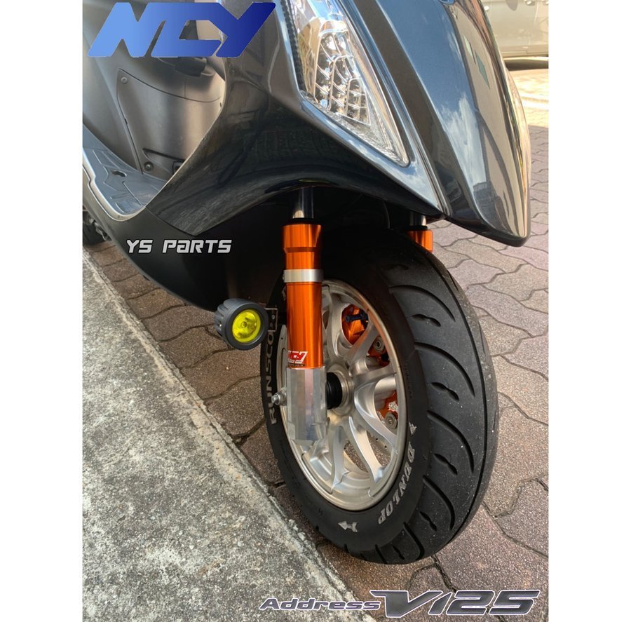 特注品復刻モデル NCYアルミフロントフォーク ゴールド アドレスV125G