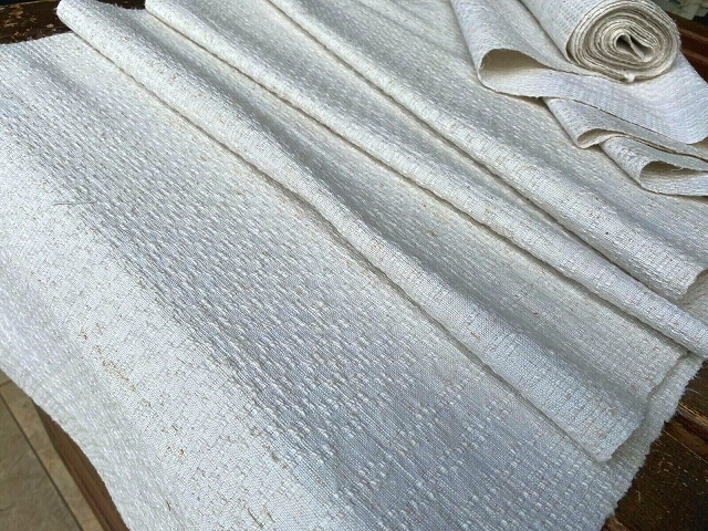 ドイツ 手織りリネン ホームスパンリネン アンティークリネン 45×530_画像2