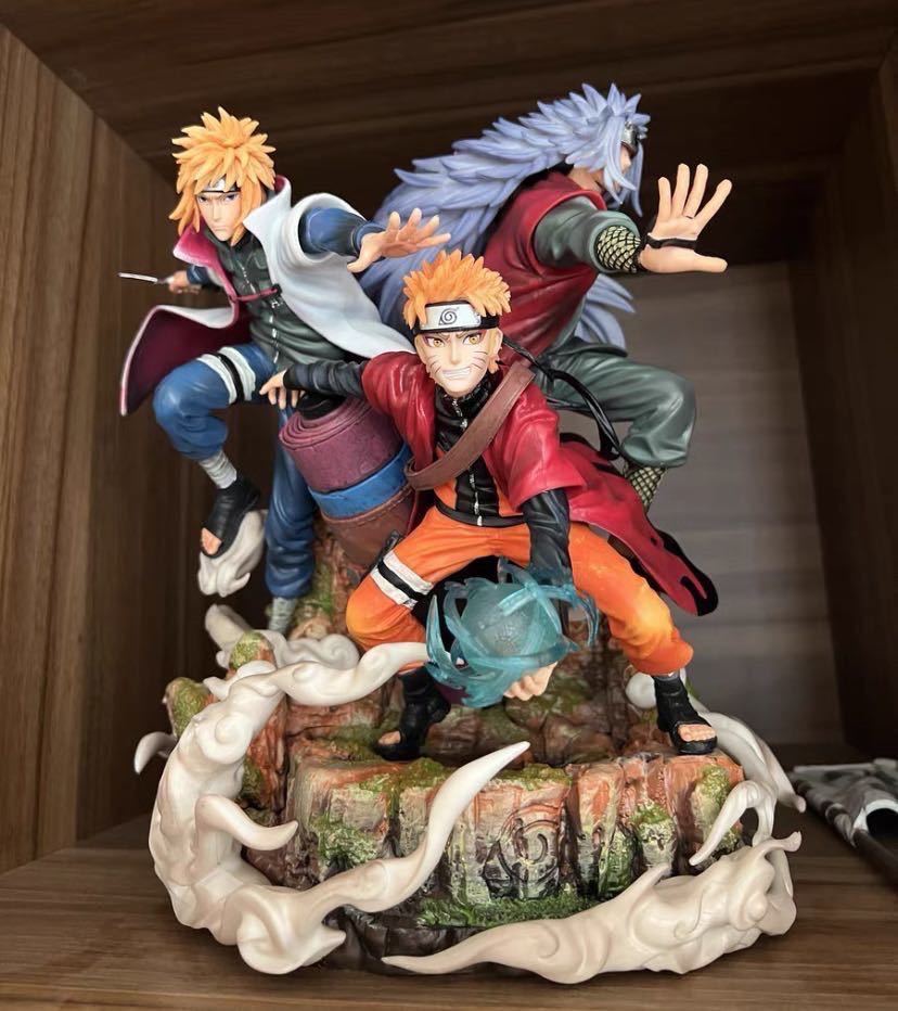 値段交渉可能 NARUTO ナルト ナルト、ミナト、自来也 PVC製41cm 値段交渉可能 NARUTO ナルト ナルト、ミナト、自来也 PVC製41cm