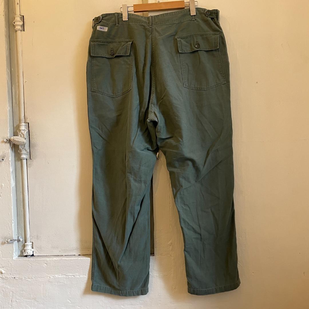 US ARMY 米軍 ヴィンテージ コットンサテン ミリタリー ベイカーパンツ