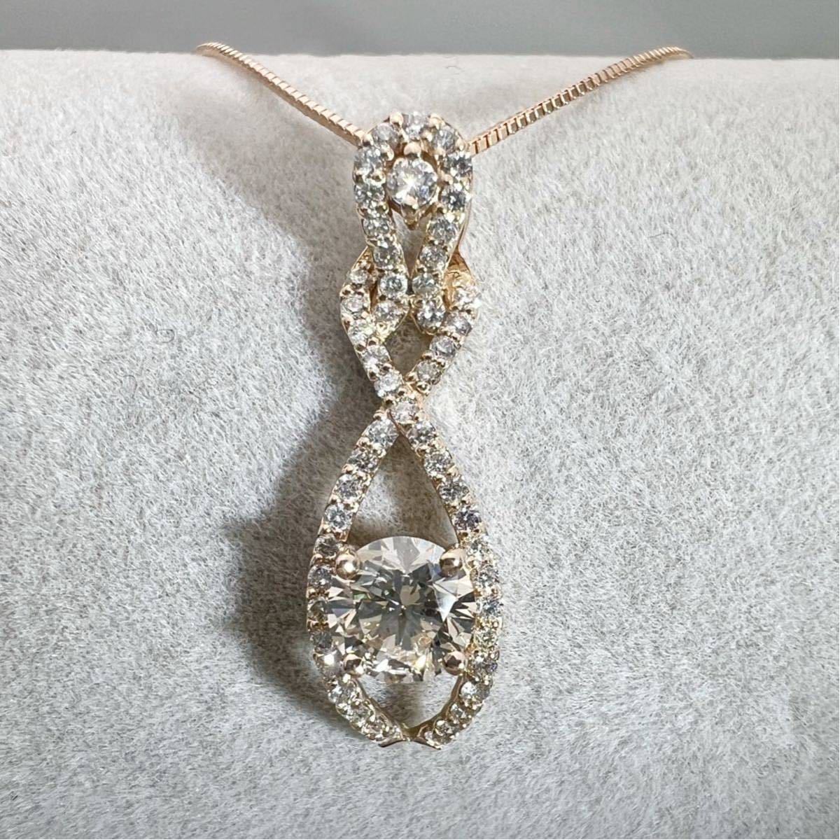 k18PG 天然 ダイヤモンド 計 0.897ct ダイヤ ネックレス | charcas.gob.mx