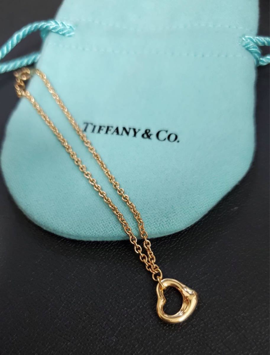 人気激安) ティファニー TIFFANY K18YG オープンハート トップ