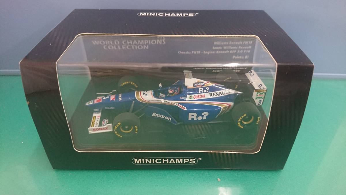 流行に  MINICHAMPS 1/43 WORLD CHAMPIONS COLLECTION ウィリアムズ ルノーFW19 ジャック・ヴィルヌーヴ 1997　ミニチャンプス レーシングカー