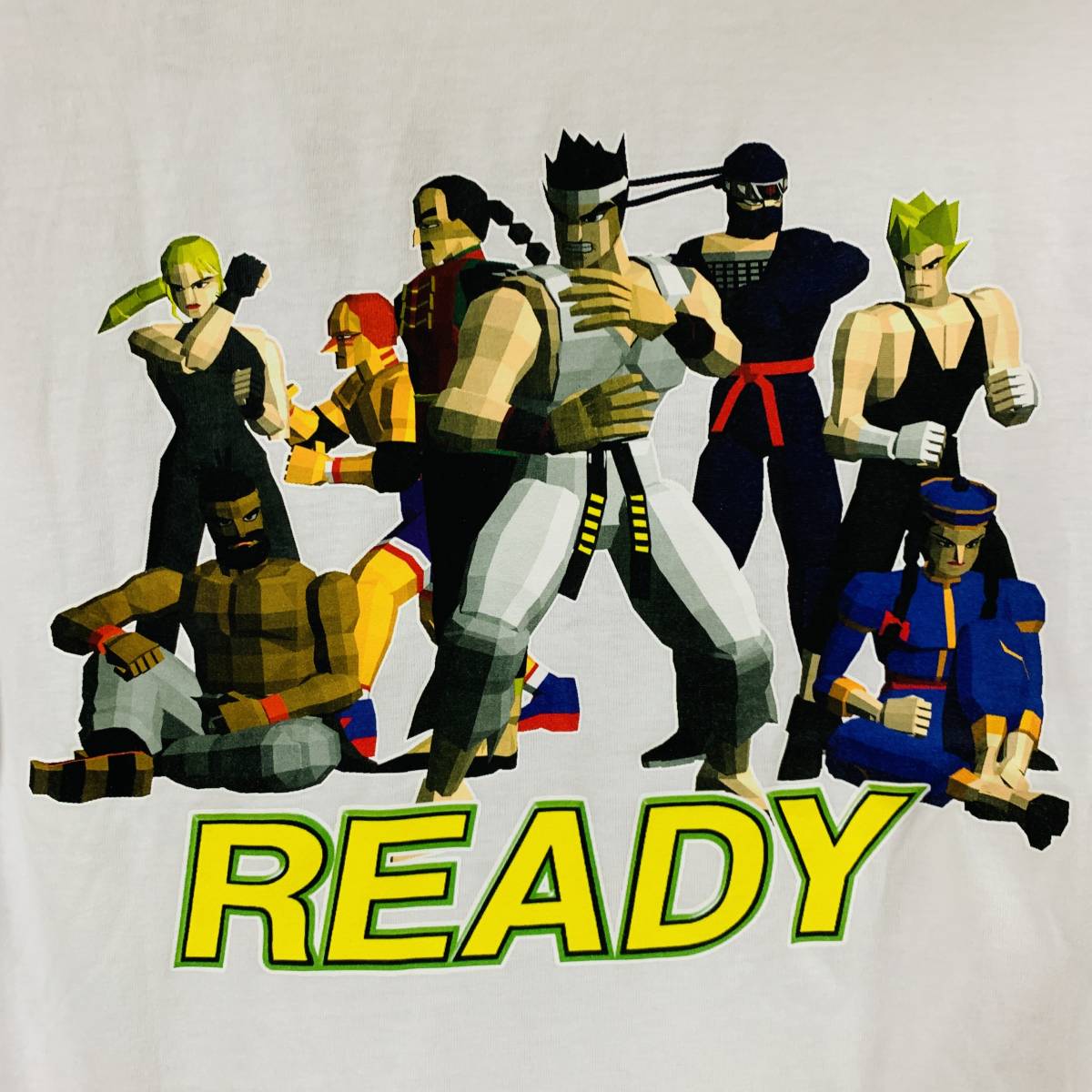 Virtua Fighter (バーチャファイター) - MEN 半袖Tシャツ 集合プリント Lサイズ 白色 SEGA セガ アーケードゲーム (タグ付き新品未着用品)_画像5