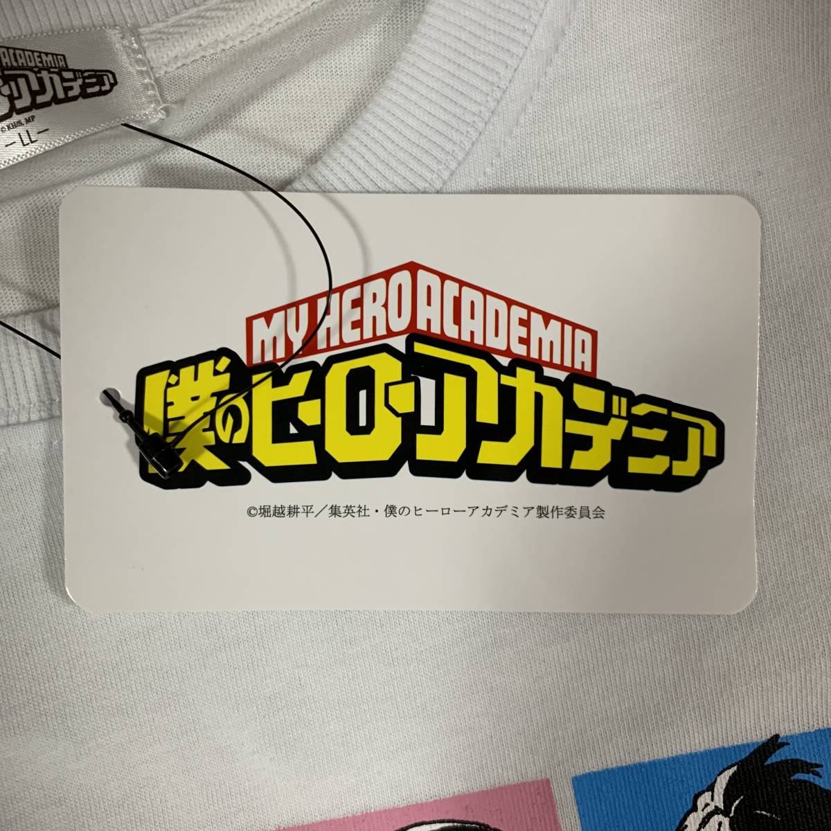 僕のヒーローアカデミア - MEN 半袖Tシャツ ヒロアカ My Hero Academia週刊少年ジャンプ 堀越耕平 白 LLサイズ (新品タグ付き未着用品)_画像7