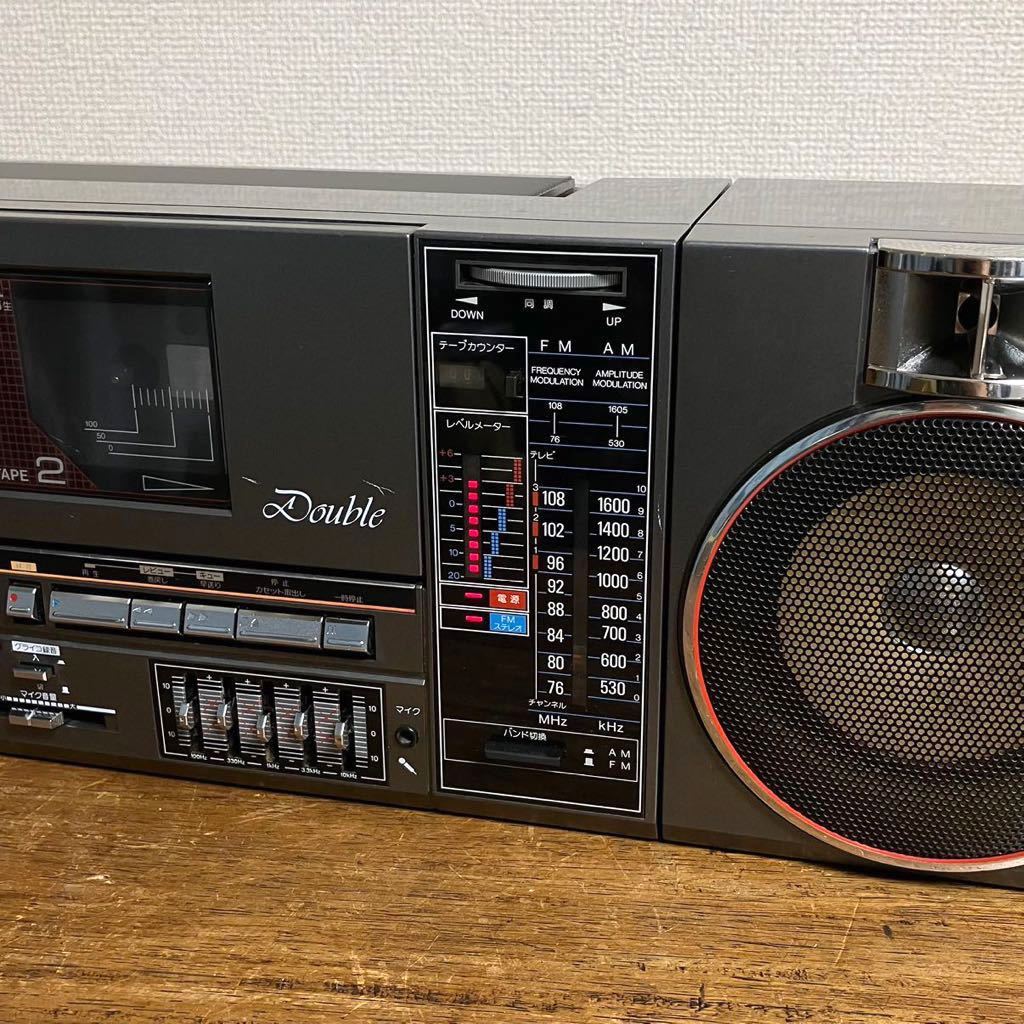 SHARP シャープ ダブルラジカセ QT-88 昭和レトロ ジャンク品-