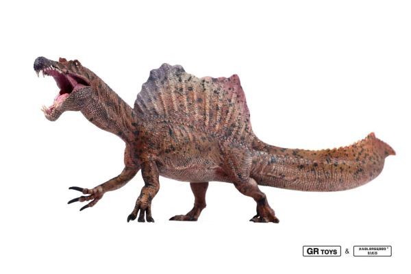 GR × LongGu 1/35 サイズ スピノサウルス 大きい 肉食 恐竜 リアル 科学 フィギュア PVC プラモデル おもちゃ 模型 プレゼント オレンジ_画像9