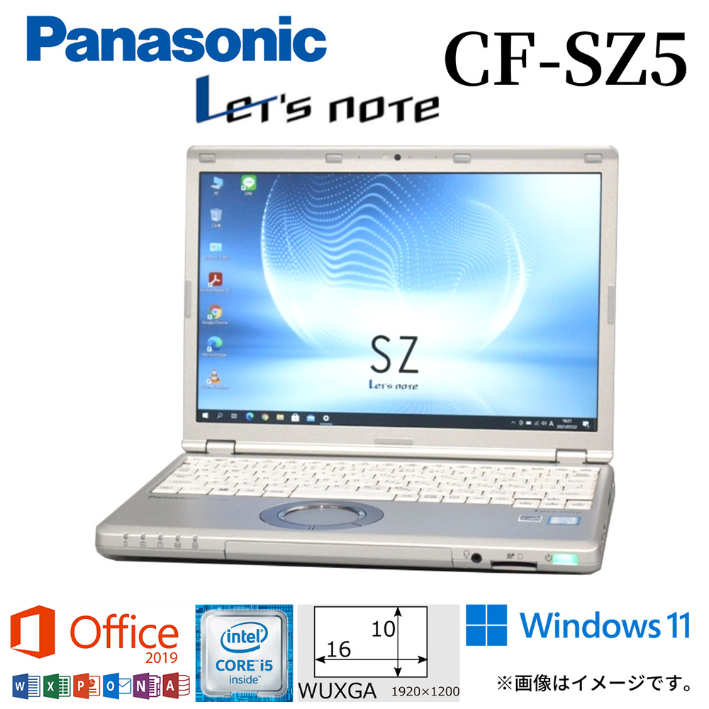 PayPayフリマ｜日本製 送料無料 SSD128GB Wi-Fi有 ノートパソコン Panasonic CF-SZ5PDFVS 中古良品 第6世代  Core i5 8GB 無線 カメラ Windows11 Office