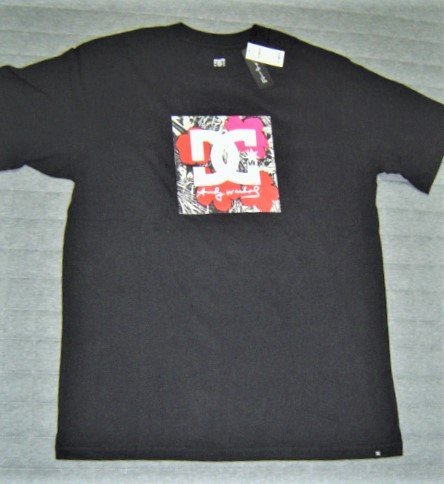セール 15%off DC shoes ディーシー アンディウォーホル デザイン DC ロゴ フラワー Tシャツ 半袖 黒 XL ADYZT05129 メンズ_画像1
