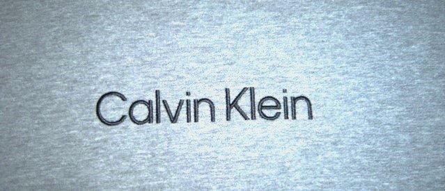 送料無料 Calvin Klein カルバンクライン スウェット ロゴ刺しゅうプリント プルバーパーカー グレー L 40FM269 メンズ レディース 人気 _画像4