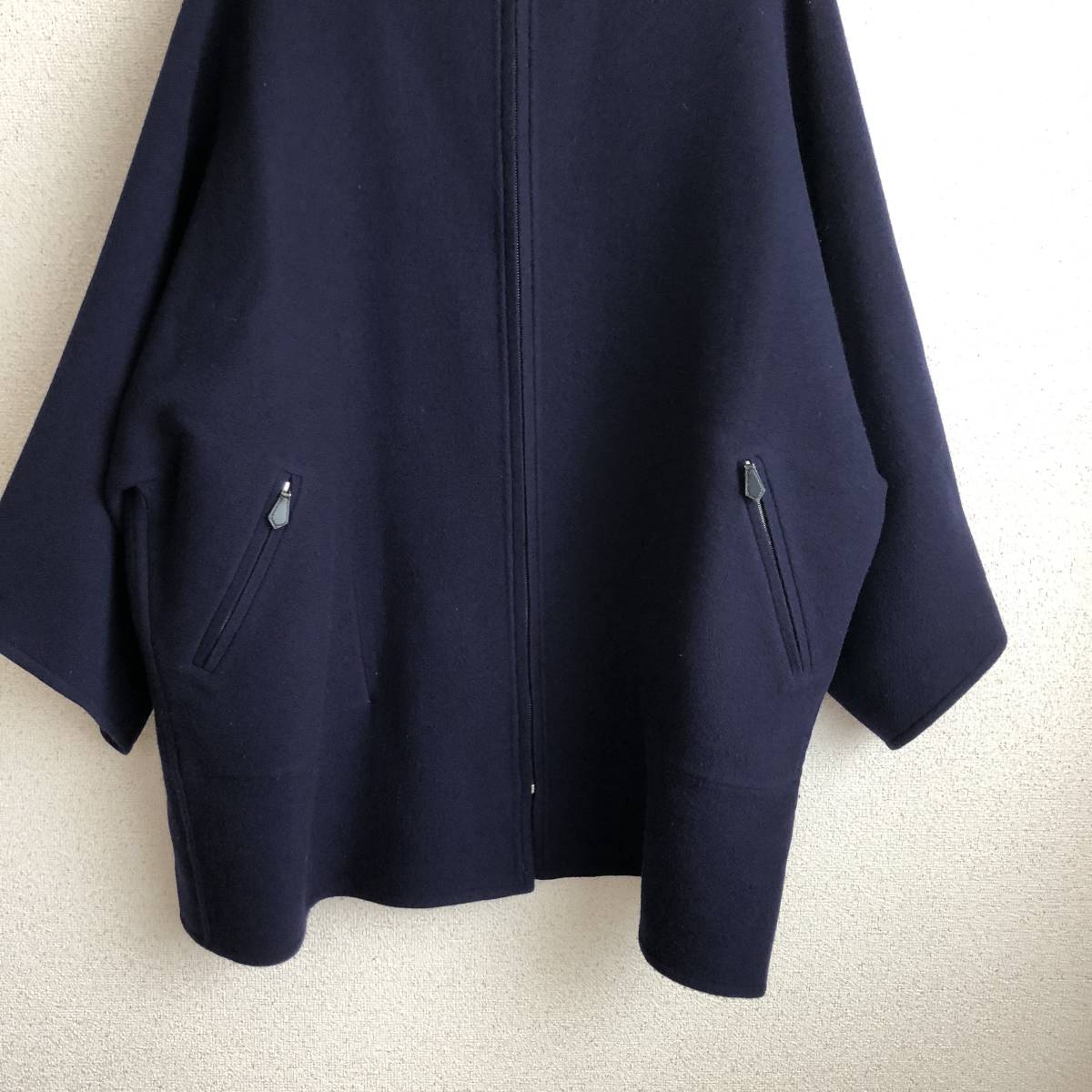 OLD HERMES エルメス カシミヤ混ボトルネックオーバーコート