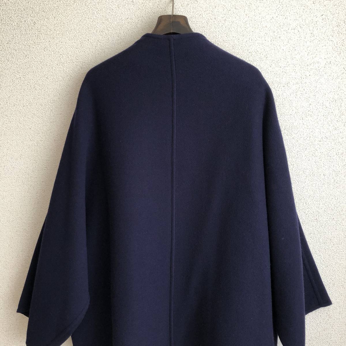 OLD HERMES エルメス カシミヤ混ボトルネックオーバーコート