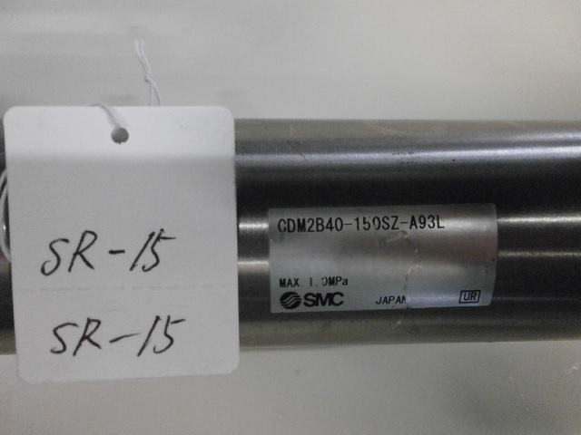 SR-15　SMC 【工業用】標準形エアシリンダ（CM2-Z Series）：丸形（CDM2B40-150SZ-A93L）標準形（単動押出し・引込） センサー無　動作正常_画像4