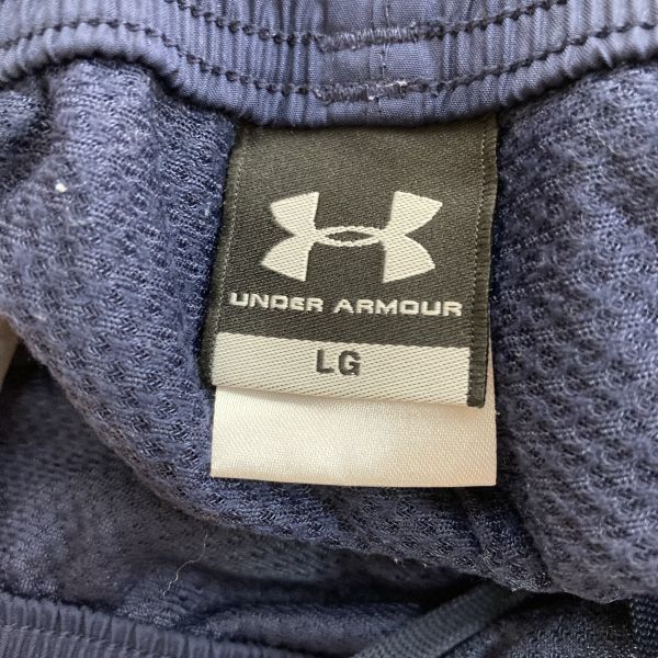 大きいサイズ UNDER ARMOUR アンダーアーマー メンズ ボトムス ネイビー サイズLG Lサイズ相当 ロゴ スポーツ ウェア 吸水速乾 ファスナー_画像3