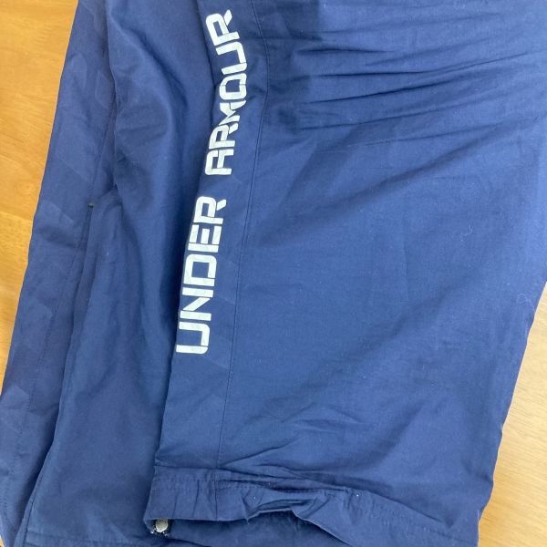 大きいサイズ UNDER ARMOUR アンダーアーマー メンズ ボトムス ネイビー サイズLG Lサイズ相当 ロゴ スポーツ ウェア 吸水速乾 ファスナー_画像7