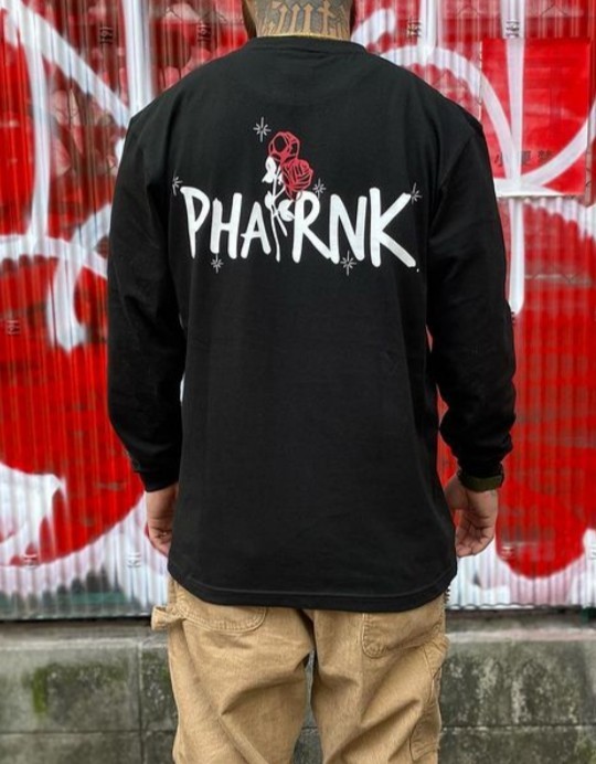 完売品 【PHATRNK+ファットランク】赤色 ローズロンT 長袖 完売品 【PHATRNK+ファットランク】赤色 ローズロンT 長袖