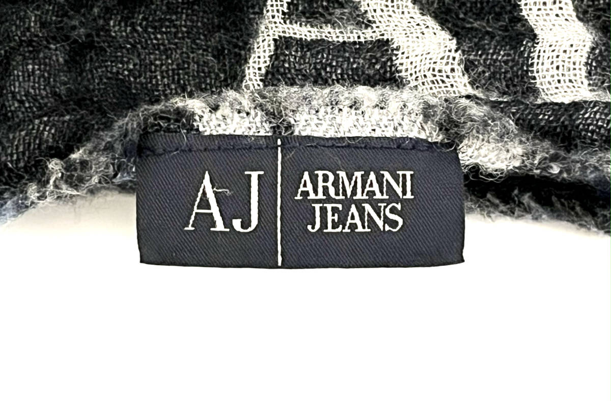 ARMANI JEANS リバーシブルマフラー(中古美品）_画像3