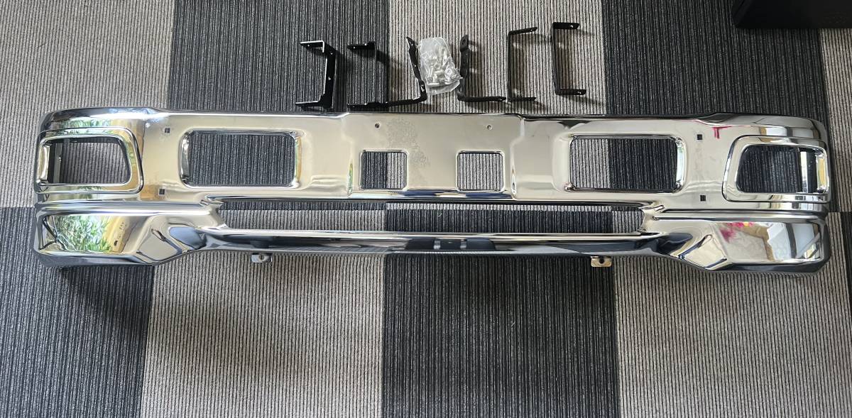 いすゞ 07エルフ 標準 ローキャブ用 メッキ フロントバンパー エアダム