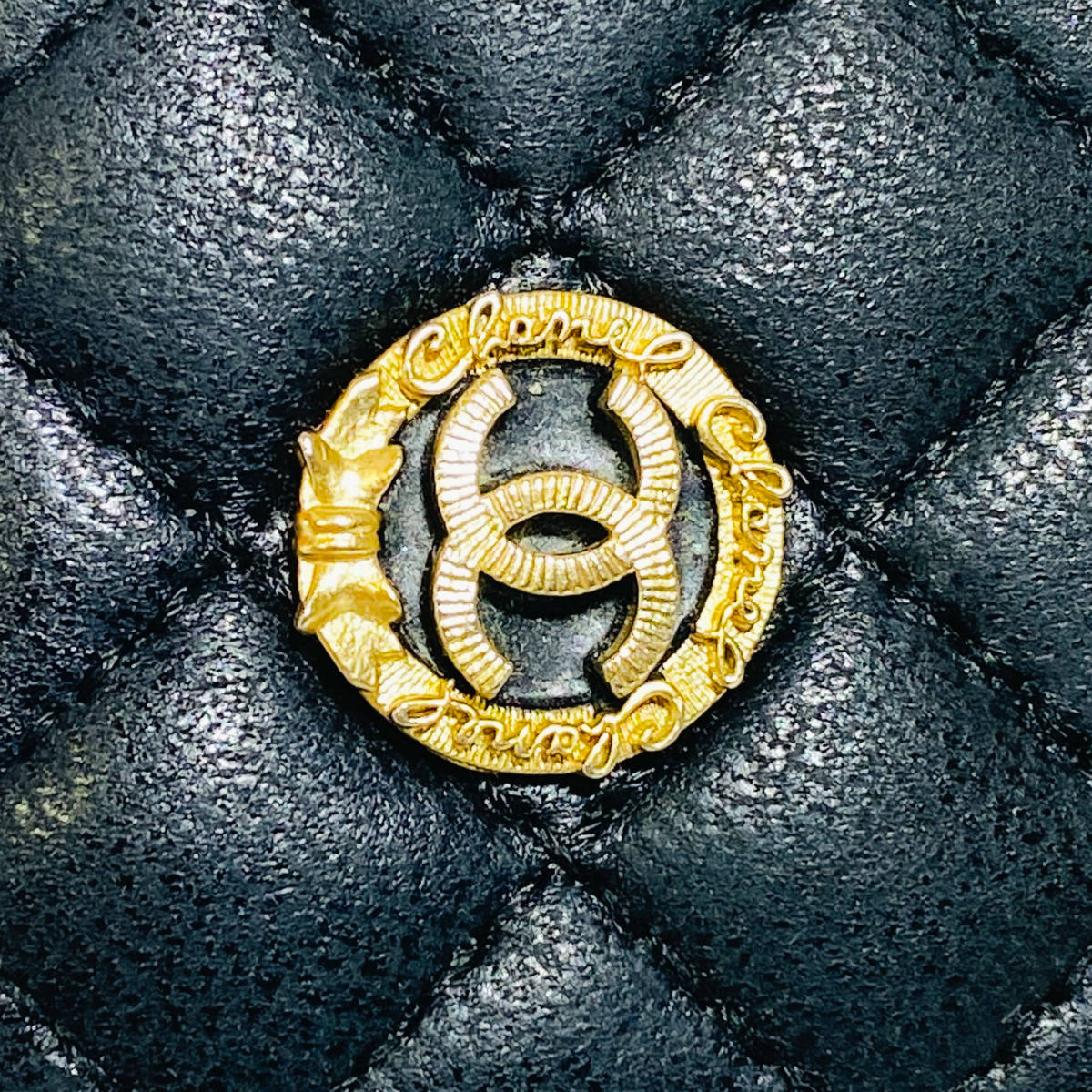 ★1円スタート★美品★カード★シール有★CHANEL シャネル ココマーク マトラッセ 長財布 ブラック レディース レザー ゴールド_画像6