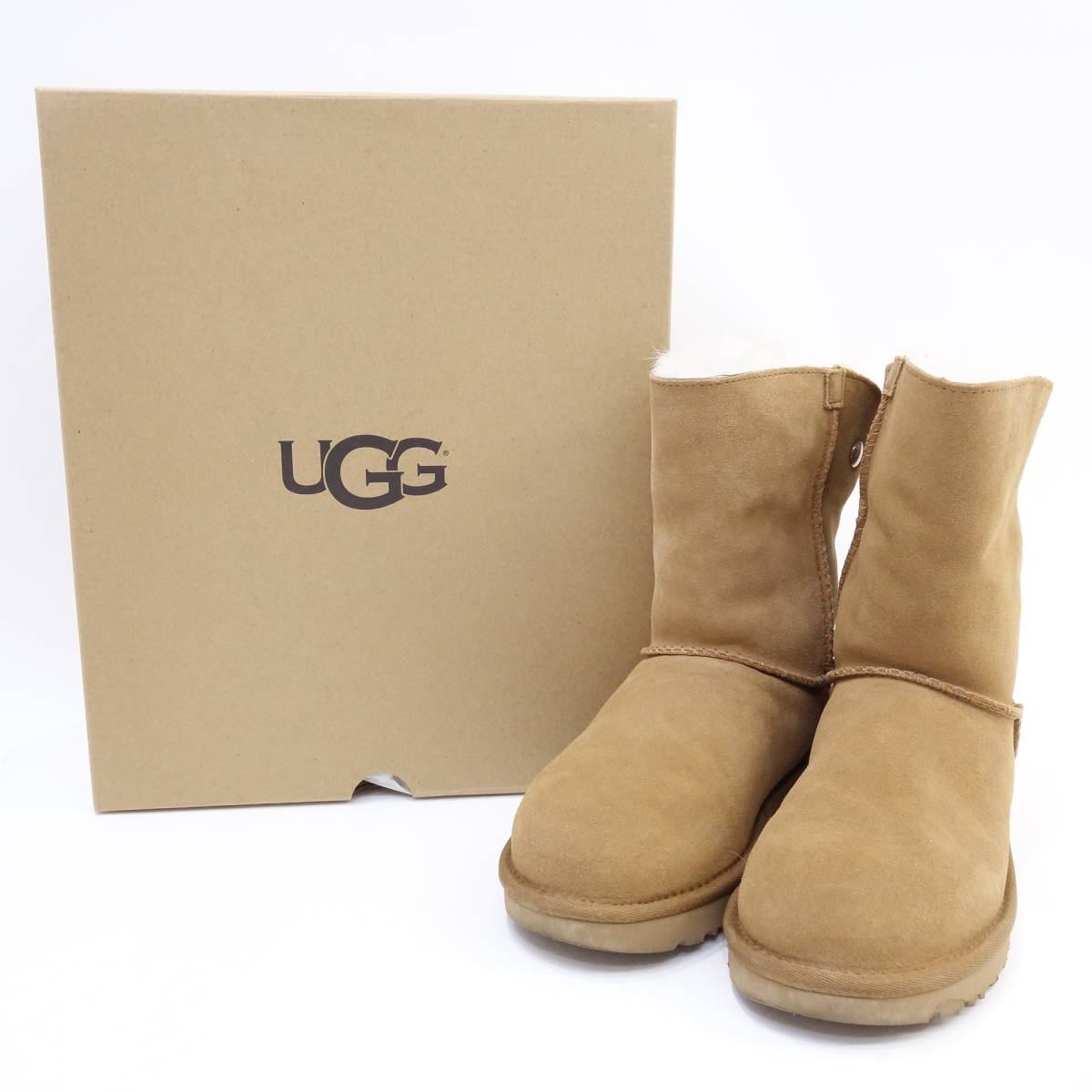 157♭UGG アグ VALENTINA バレンティナ チェスナット レディース ムートン ミニブーツ 1012388 US6/23cm 箱有 ※中古美品