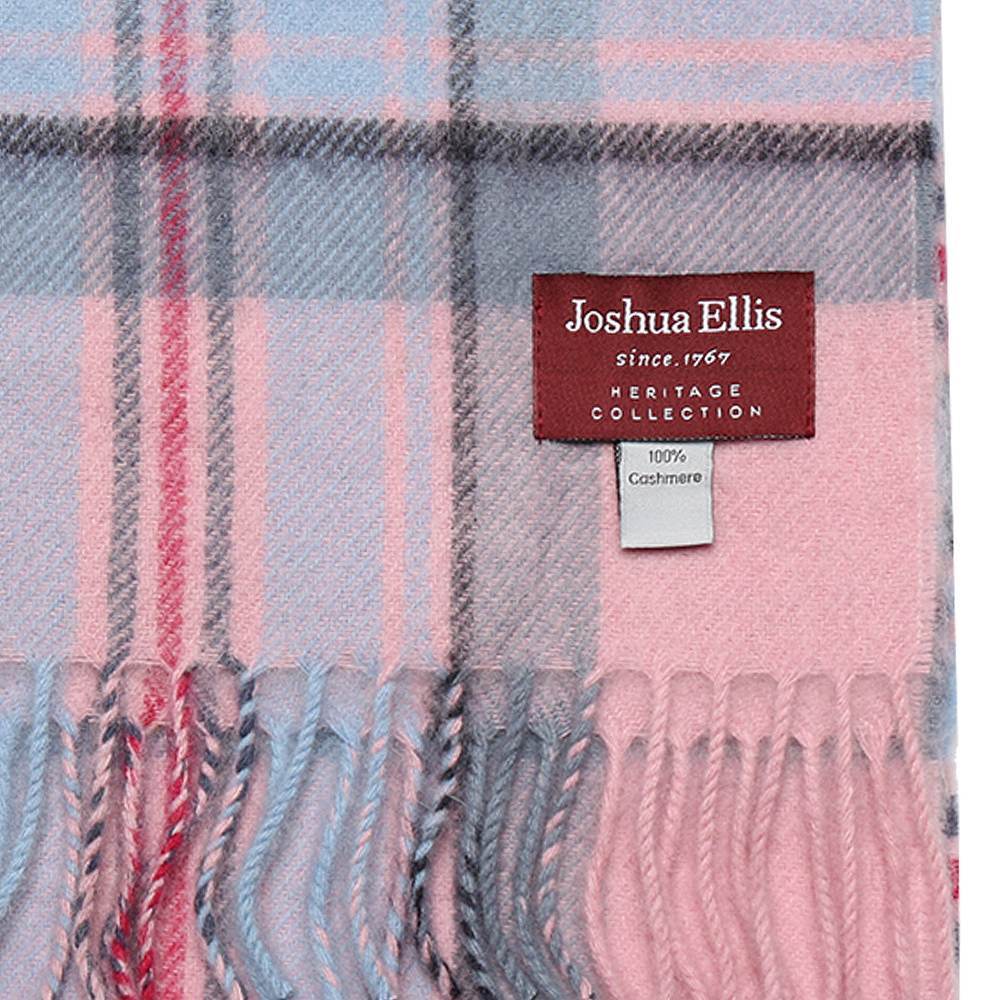 ジョシュアエリス Joshua Ellis カシミヤ マフラー RWC51017 メンズ レディース ピンク 水色 チェック_画像2