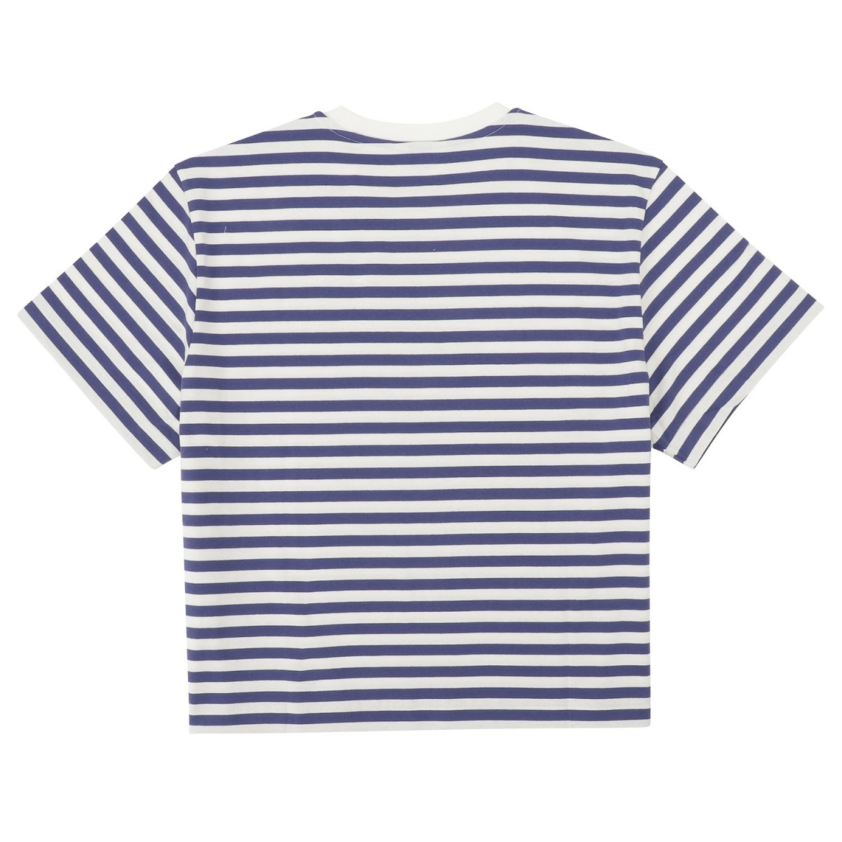 マリメッコ Tシャツ marimekko 091126 845 M ウニッコ ワンポイント ボーダー柄 クルーネック ドロップショルダー 半袖 Mサイズ_画像5