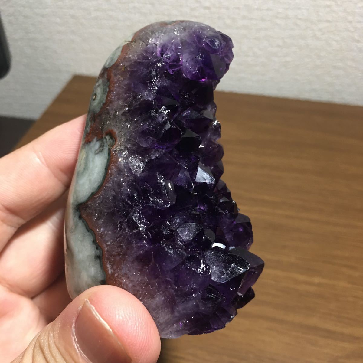  most high quality amethyst dome Mini cluster rare color pedestal included free shipping 