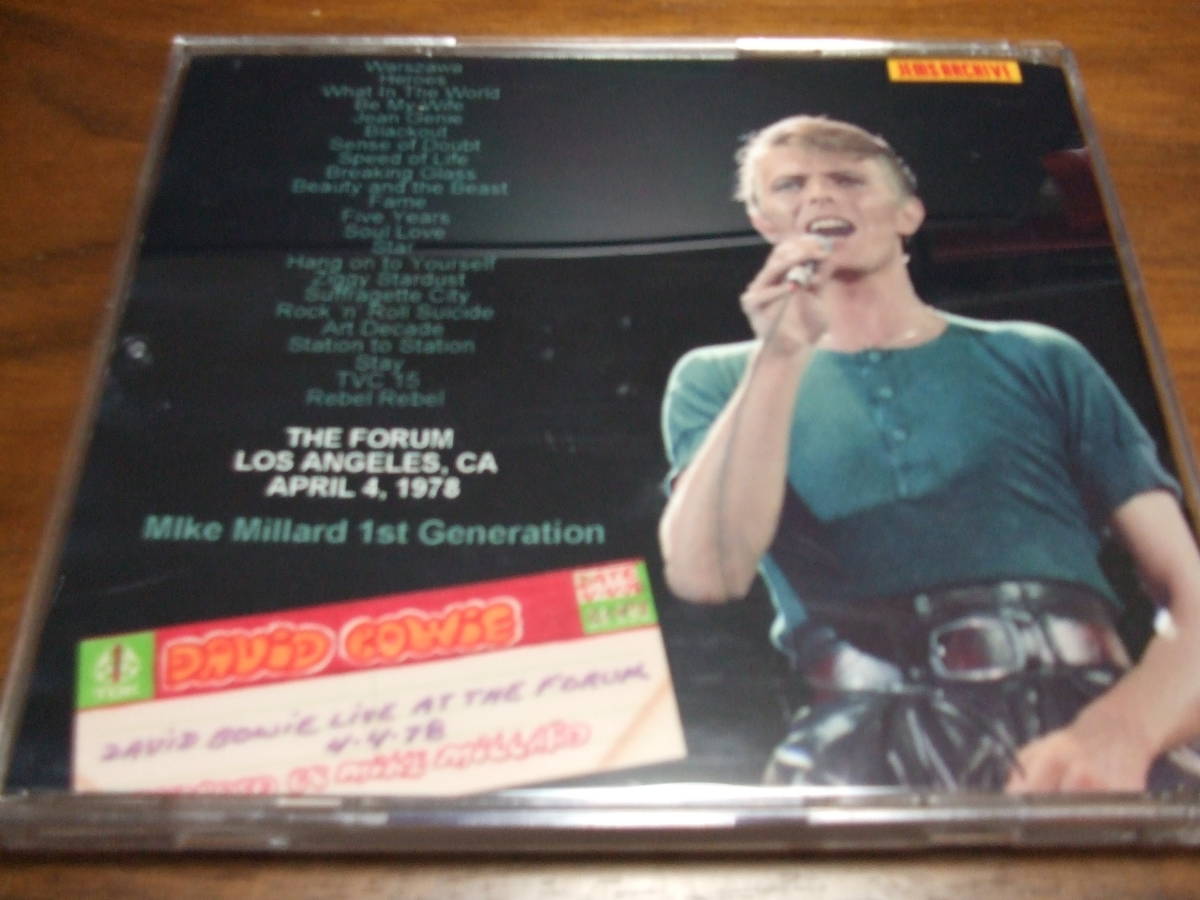 David Bowie《 Forum Stage Millard Tapes 》★ライブ2枚組_画像3