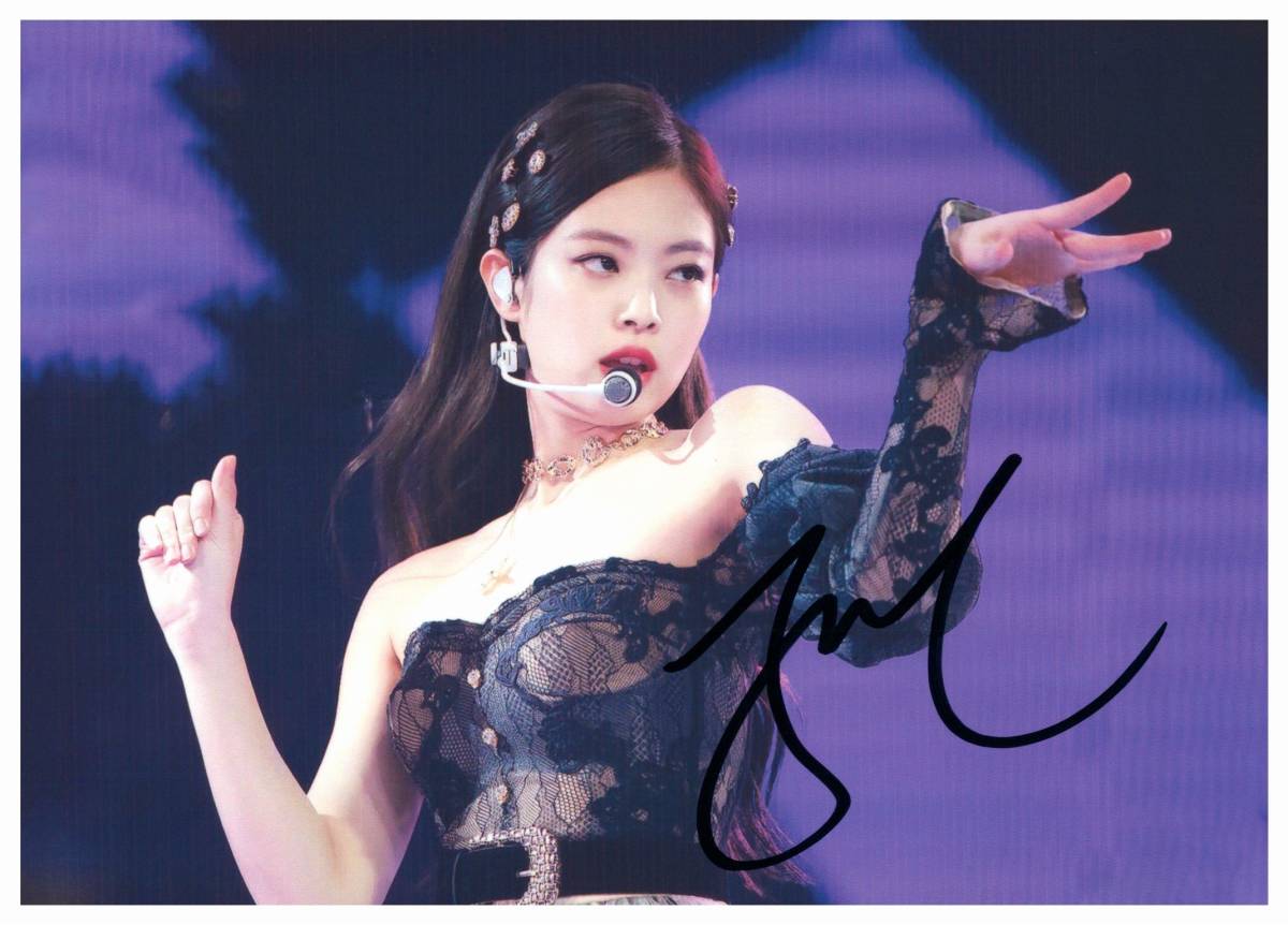 最新のデザイン ジェニー直筆サイン入り2Lサイズ写真…Jennie…BLACKPINK