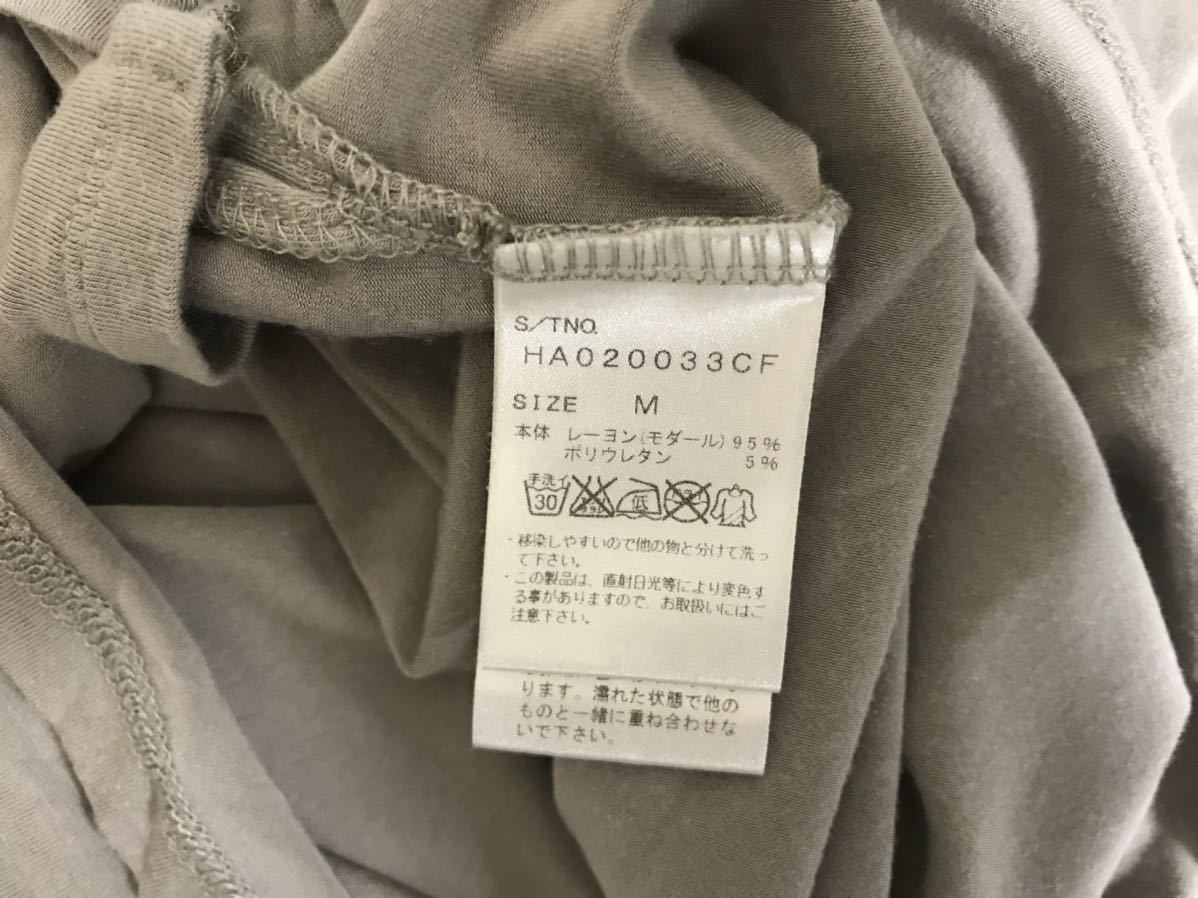 本物ハレHAREモダールストレッチVネック半袖TシャツメンズビジネススーツアメカジミリタリーサーフMグレーインナー