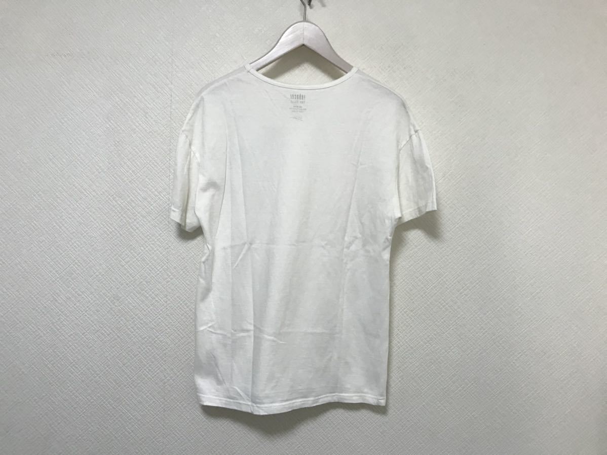 本物レアセルrehacerコットンプリントVネックロゴプリント半袖TシャツメンズビジネススーツアメカジミリタリーLサーフ白ホワイト日本製_画像3