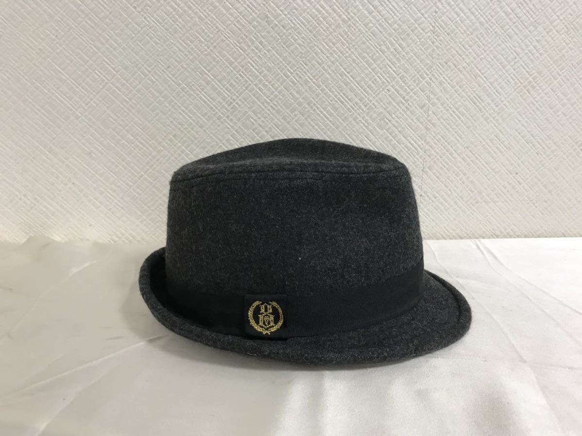 本物ニューエラNEWERAウール中折れハット帽子グレービジネススーツメンズレディースL日本製59.6cm M7ハーフ_画像3