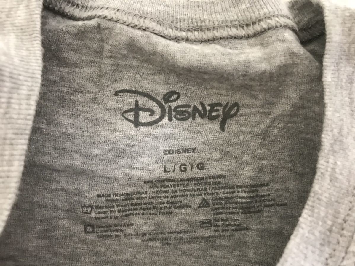 本物ミッキーマウスDISNEYディズニーコットンプリント半袖TシャツメンズサーフストリートLホンジュラス製グレー