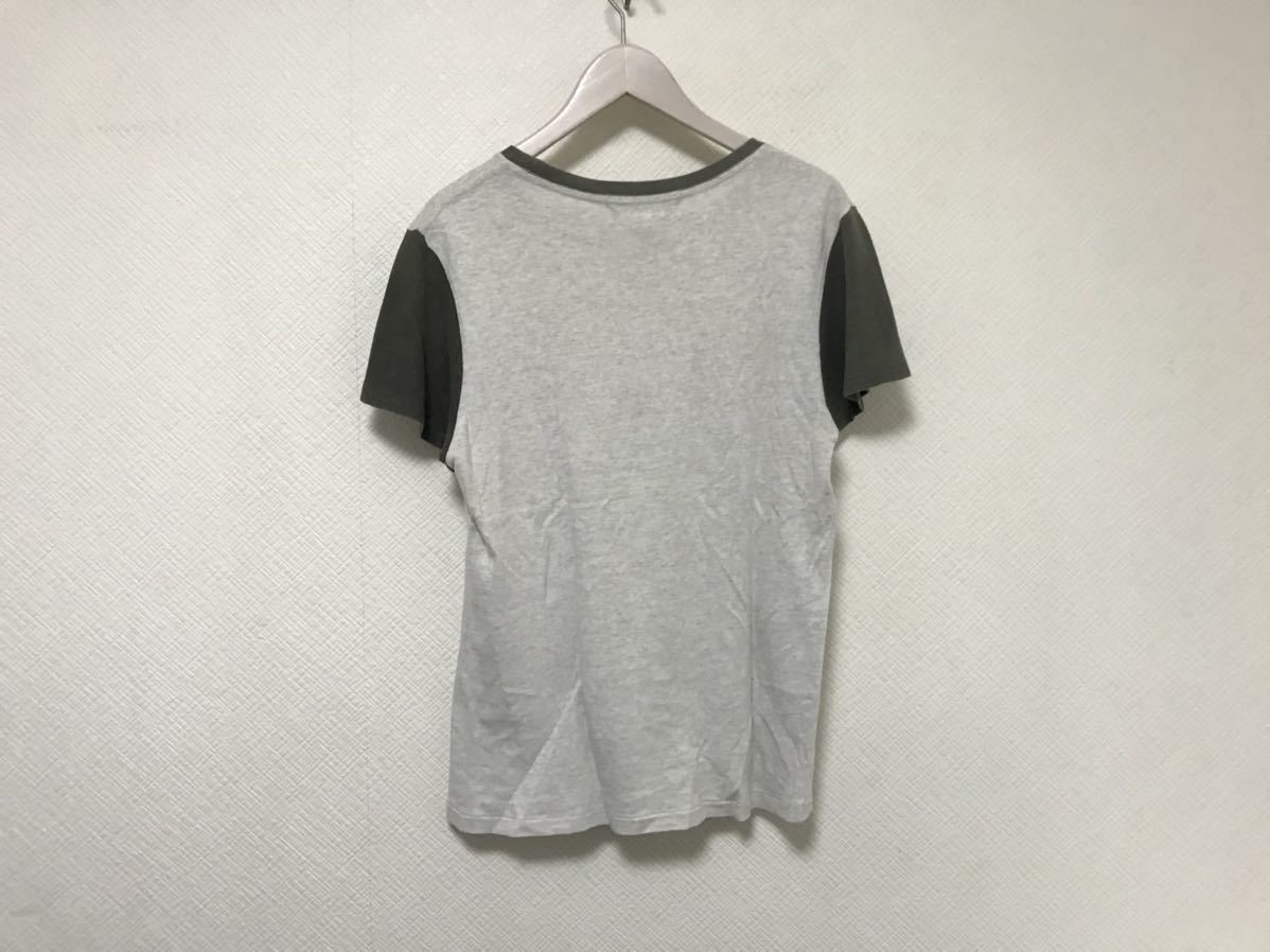 本物レミレリーフREMIRELIEFコットンプリント半袖TシャツメンズビジネススーツアメカジミリタリーSグレー日本製_画像3