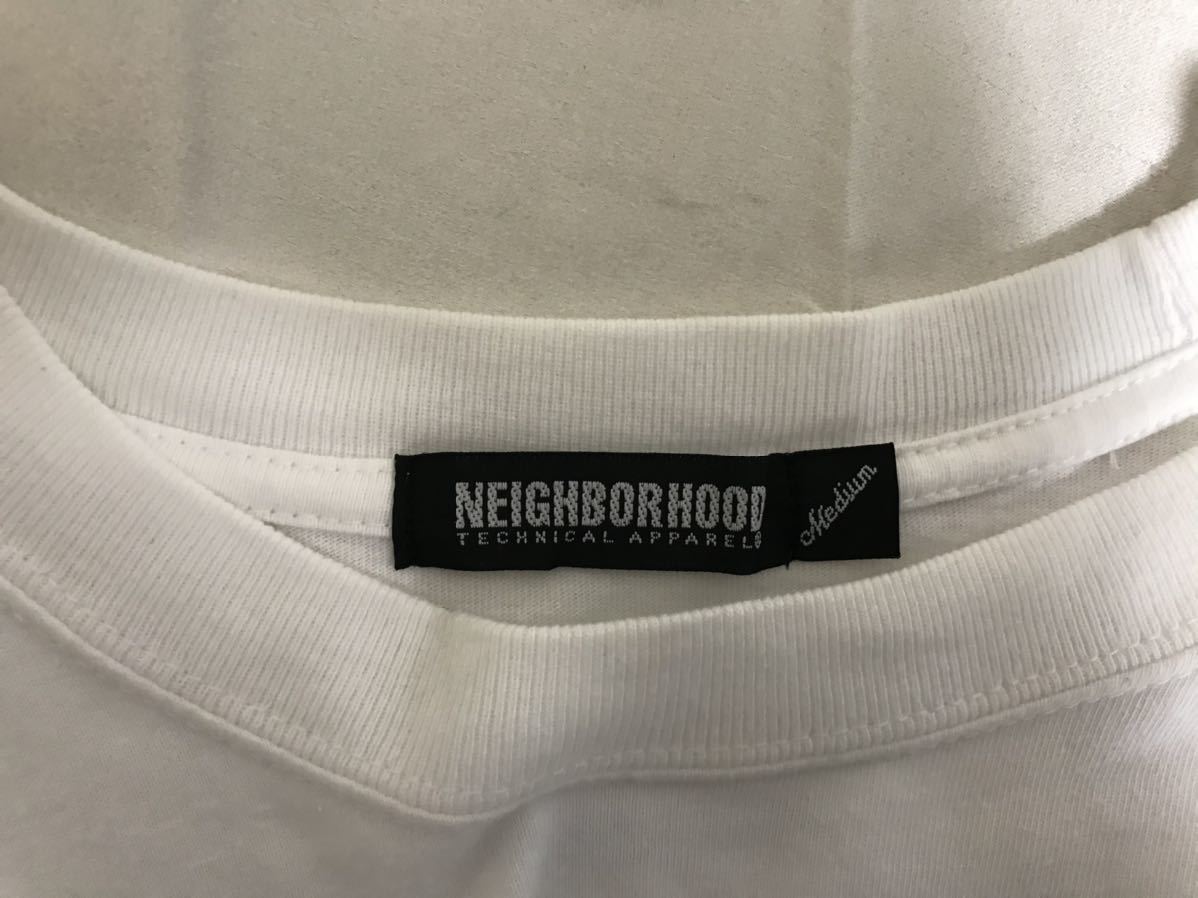 本物ネイバーフッドNEIGHBORHOODコットン半袖Tシャツメンズアメカジミリタリーサーフストリート白ホワイト日本製M_画像4