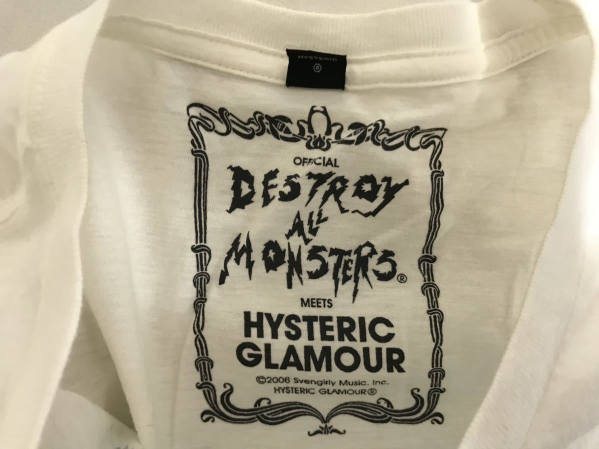 本物ヒステリックグラマーHYSTERICGLAMOURコットンプリント半袖Tシャツメンズアメカジミリタリーサーフストリート白ホワイト日本製M