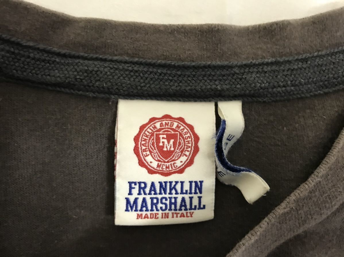 本物フランクリンマーシャルFRANKLINMARSHALLコットンプリント半袖Tシャツメンズアメカジミリタリーサーフストリート茶Lイタリア製_画像4