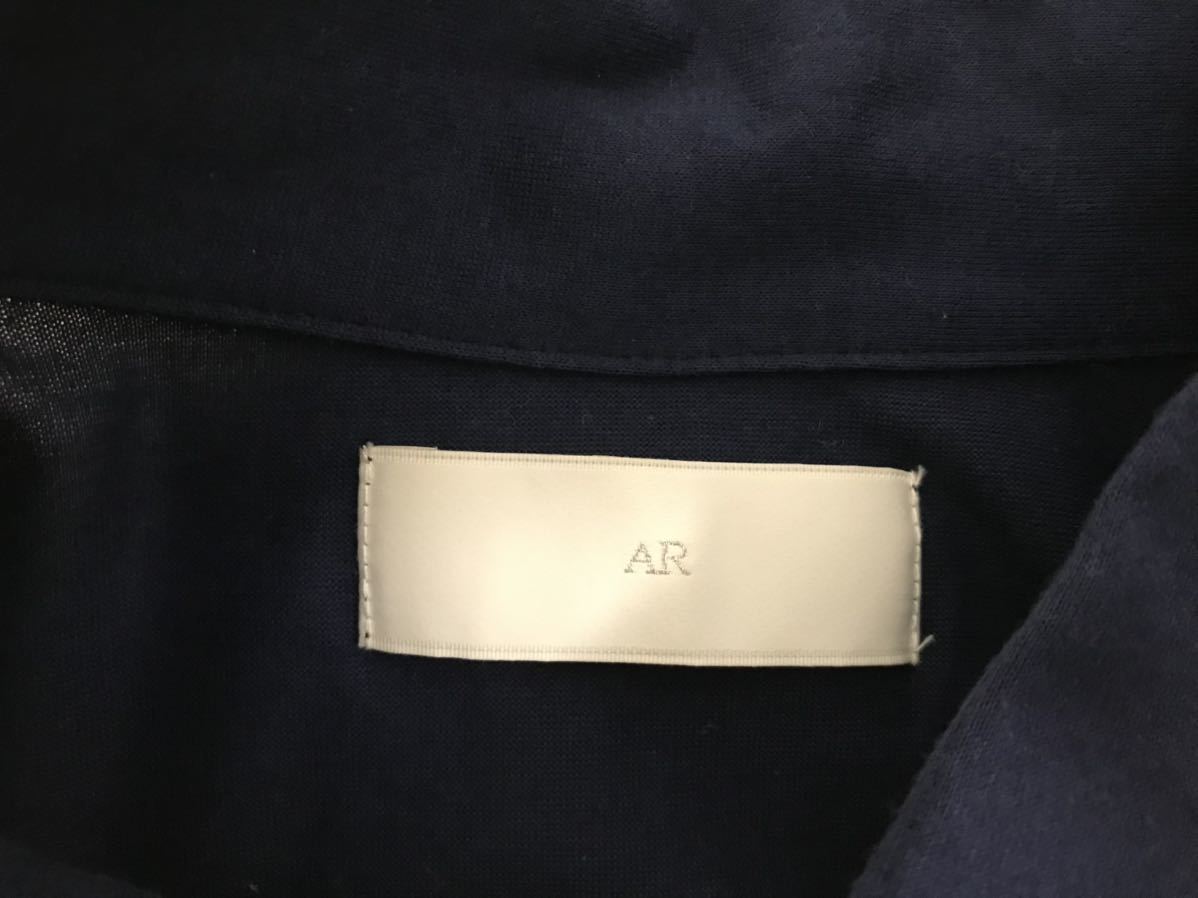 本物エーアールARコットン半袖ポロシャツメンズビジネススーツアメカジミリタリーサーフXS紺ネイビー日本製