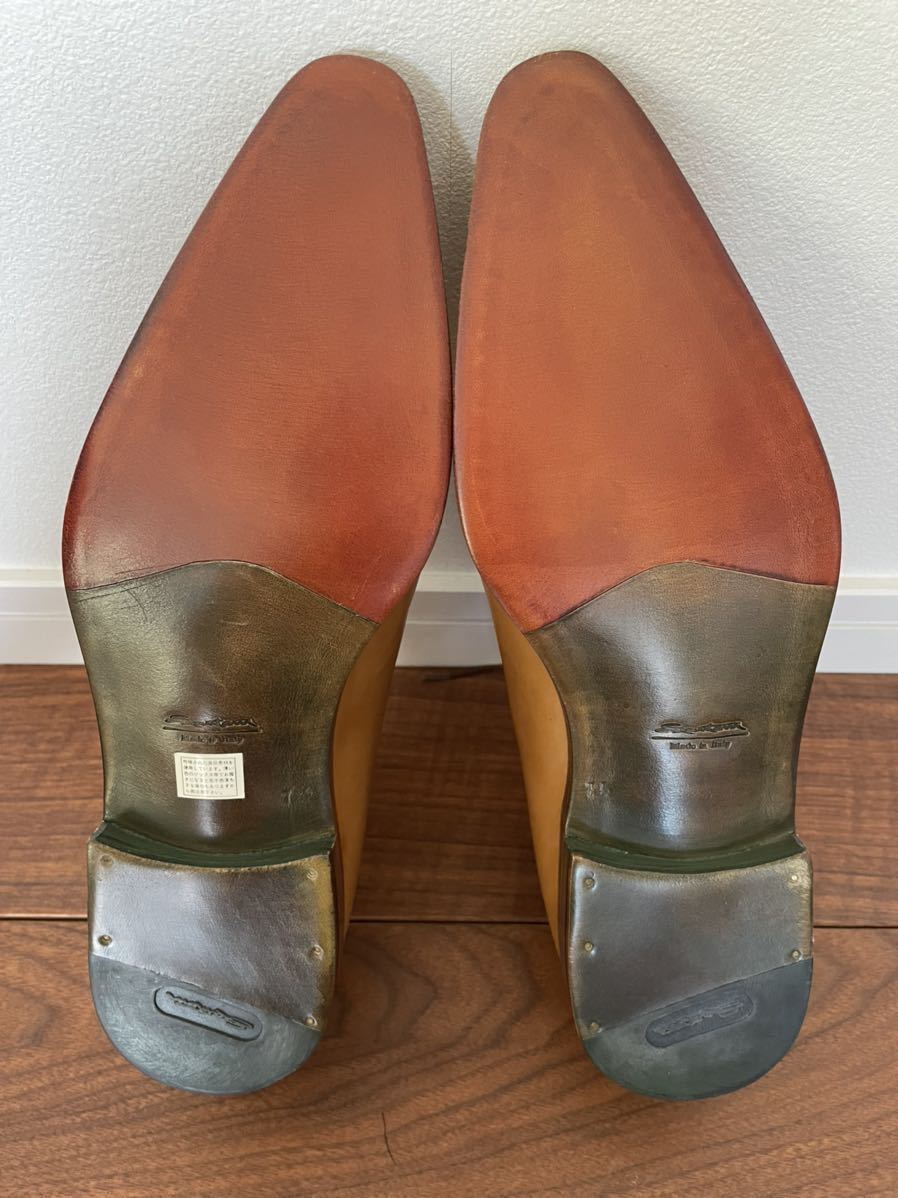 新品○Santoni サントーニ○メンズ ビジネス シューズ 紐 靴 レザー 革 7 27 イタリア製_画像7