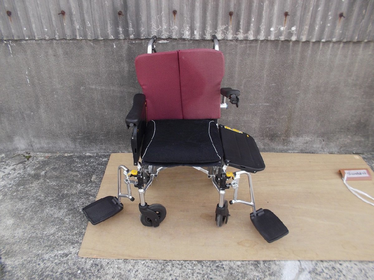 TS-22-0928-06　　横乗り車椅子 介助型車椅子 LK-3 ラクーネ3　（クッション、シート代用品、レッグサポートなし）