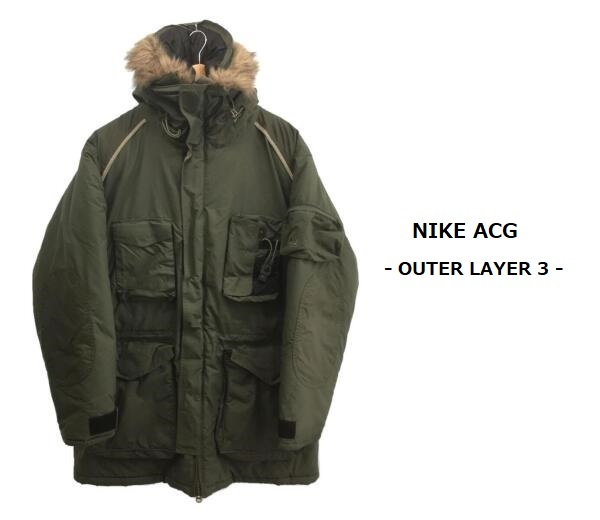 TK 希少 NIKE ACG ナイキ OUTER LAYER 3 ダウンジャケット L オーバーサイズ 90s オールドナイキ_画像1