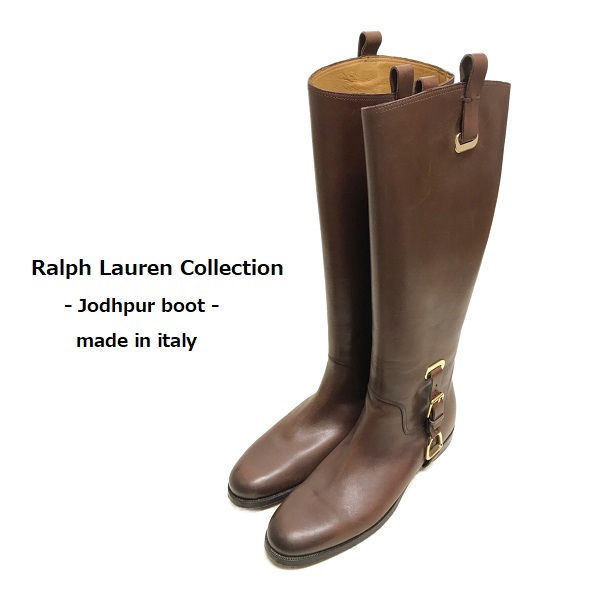 TK 新品 ITALY製 ラルフローレン コレクション RALPH LAUREN COLLECTION ジョッキーブーツ 乗馬ブーツ
